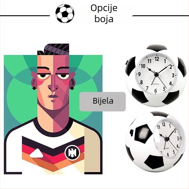 Budilnik u kreativnom stilu s kvarcnim mehanizmom Aishida, napajan baterijom, jednostrani pokazivač, plastično kućište, papir laminirani brojčanik