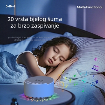 Bluetooth zvučnik za san s tajmerom i glazbom, 15W bežično brzo punjenje, ugrađena baterija