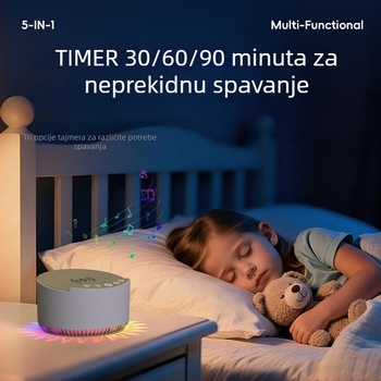 Bluetooth zvučnik za san s tajmerom i glazbom, 15W bežično brzo punjenje, ugrađena baterija