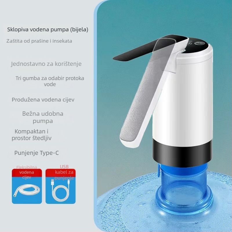 Domaći električni dozator vode iz boce, automatski tlak za mineralnu vodu, Model 076, 5V, 4W, PP kućište, pokretanje jednim dodirom