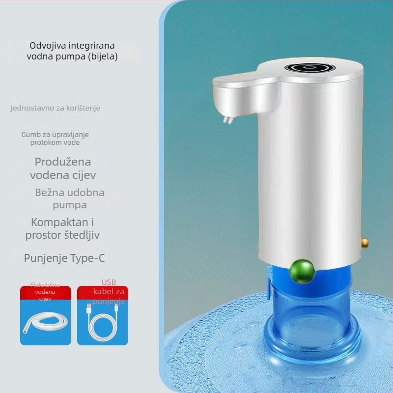 Domaći električni dozator vode iz boce, automatski tlak za mineralnu vodu, Model 076, 5V, 4W, PP kućište, pokretanje jednim dodirom