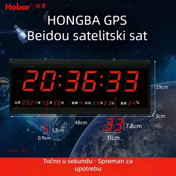 Beidou GPS sat s LED zaslonom — višenamjenski stolni sat i kalendar