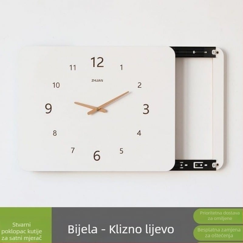 Zidni sat u nordijskom stilu za zaštitu brojila i električnog ormarića – pokrov bez bušenja