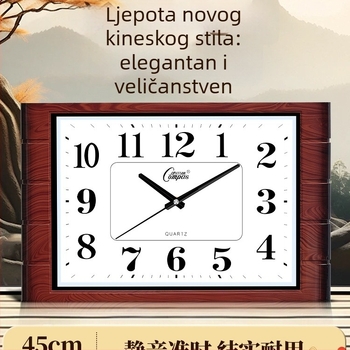 Zidni sat za dnevni boravak, tih kvarcni sat, nordijski minimalistički dizajn za dom