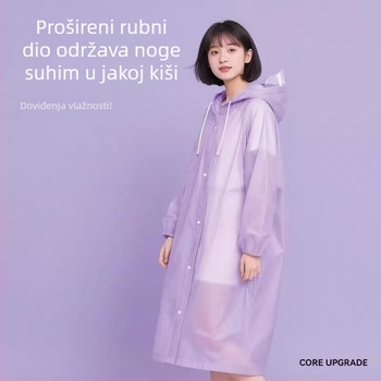 Dugi kišni kaput za outdoor putovanja i planinarenje, PVC tkanina, vodootporni PU sloj, mogućnost otiska logotipa