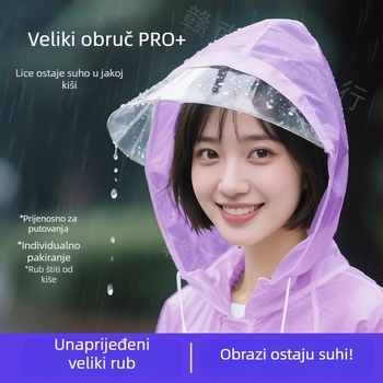 Dugi kišni kaput za outdoor putovanja i planinarenje, PVC tkanina, vodootporni PU sloj, mogućnost otiska logotipa