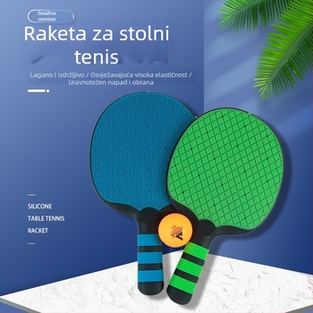 Raketa za stolni tenis za početnike LX – direktni udarac, donja ploča od gume, tip gume Straight Glue, ispisani logo
