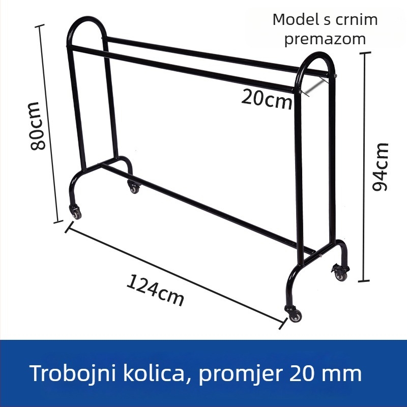 Mobilni košarkaški trenažni stalak s velikim kapacitetom i uklonjivim držačem lopti za trening trojki