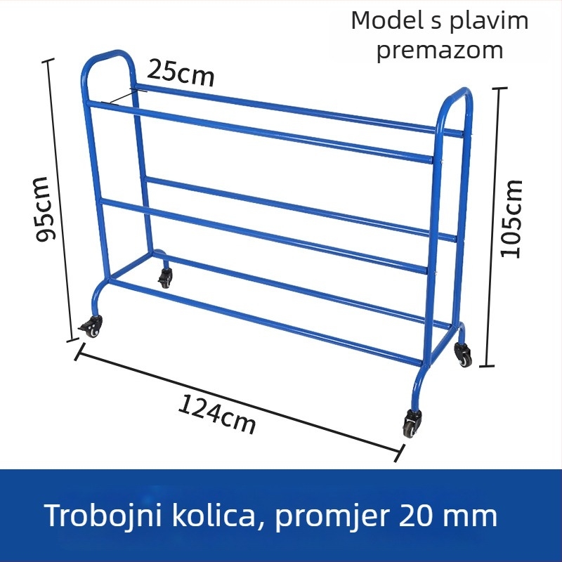 Mobilni košarkaški trenažni stalak s velikim kapacitetom i uklonjivim držačem lopti za trening trojki