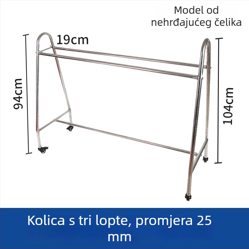 Mobilni košarkaški trenažni stalak s velikim kapacitetom i uklonjivim držačem lopti za trening trojki