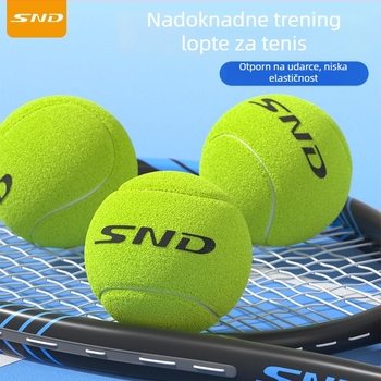 Teniska lopta za trening, izdržljiva guma, visoka elastičnost, bez logotipa, bez prilagođavanja, pogodna za tenis i badminton