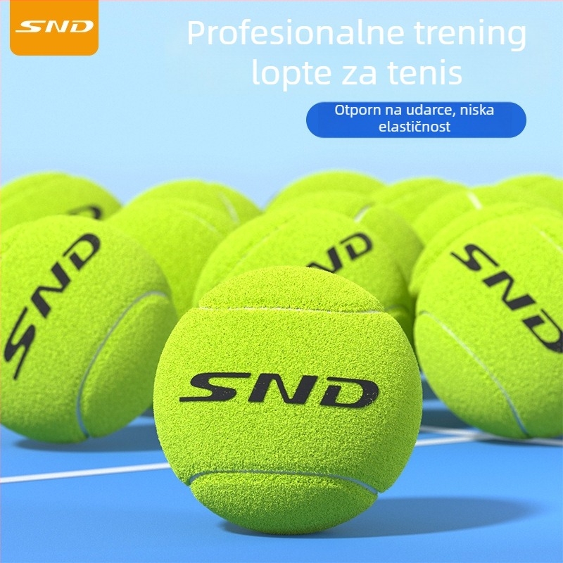Teniska lopta za trening, izdržljiva guma, visoka elastičnost, bez logotipa, bez prilagođavanja, pogodna za tenis i badminton
