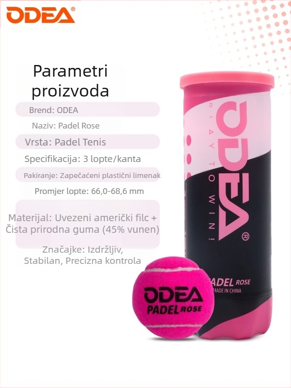 Odear Padel lopta – Teniska lopta tipa kavez s debelim unutarnjim slojem, visoka elastičnost, izdržljiva trening lopta