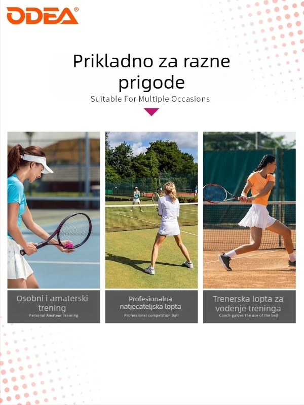 Odear Padel lopta – Teniska lopta tipa kavez s debelim unutarnjim slojem, visoka elastičnost, izdržljiva trening lopta