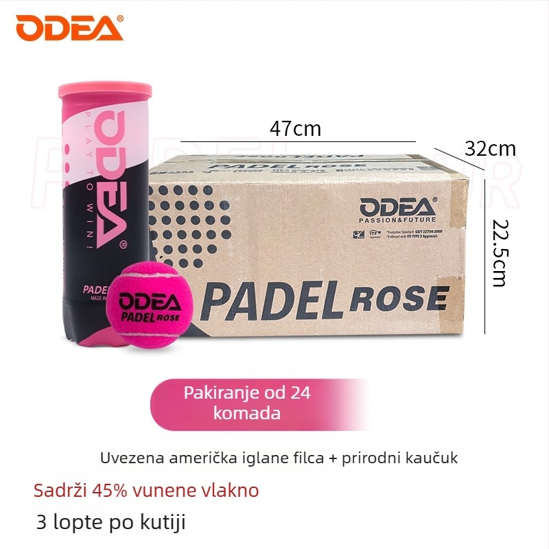 Odear Padel lopta – Teniska lopta tipa kavez s debelim unutarnjim slojem, visoka elastičnost, izdržljiva trening lopta
