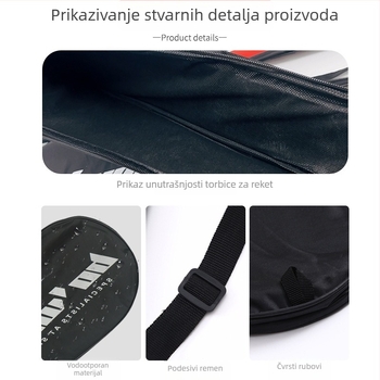 Spike zaštitna torbica za reket za badminton – Oxford platno, vodootporno, s tiskanim logom, za odrasle, pogodna za sportske i vanjske torbe, stolni tenis i badminton