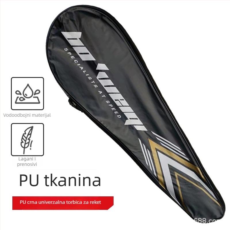 Spike zaštitna torbica za reket za badminton – Oxford platno, vodootporno, s tiskanim logom, za odrasle, pogodna za sportske i vanjske torbe, stolni tenis i badminton