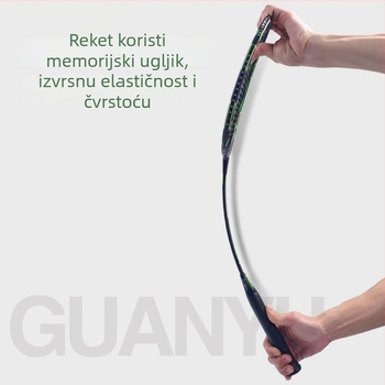 Guangyu ultra lagana karbonska raketa za badminton, 75–79 g, Direct Shot, G5 drška, za početnike i srednje napredne igrače
