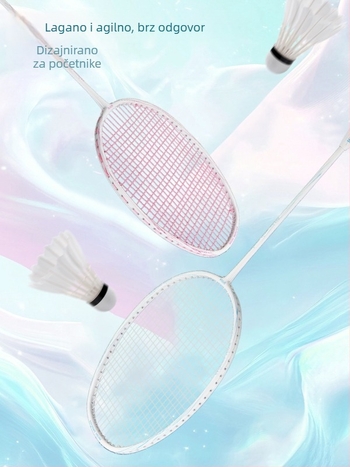 Raketa za badminton – okvir od karbonsko-aluminijske legure; konstrukcija od jednog dijela; težina 90–94 g; tip reketa: ravni; mogućnost tiska logotipa