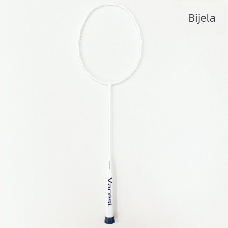 Raketa za badminton — okvir od karbonskih vlakana, težina 80–84 g, direktan udarac, srednja tvrdoća, materijal žica: najlon (Ključne specifikacije: okvir od karbonskih vlakana; težina 80–84 g; direktan udarac; srednja tvrdoća; materijal žica: najlon)