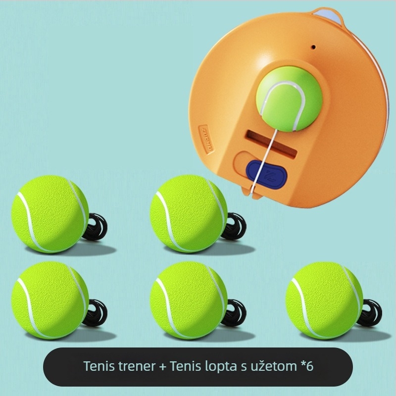 Teniski trener s užetom — jednosmjerni odskok, profesionalna fiksna jedinica, visoka elastičnost, baza lopti, marka Left cool