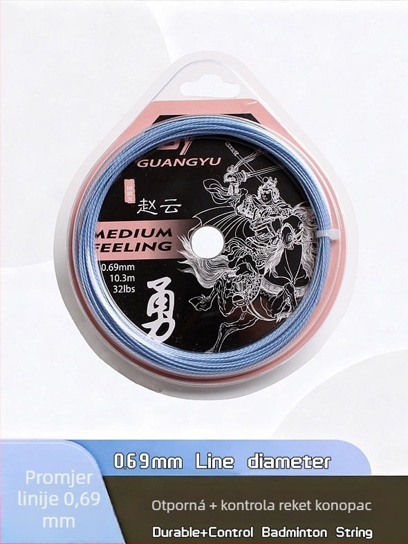 Guangyu vlaknasta žica za reketa za badminton i tenis, napetost 32 lb
