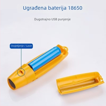 Elektronička zviždaljka USB punjiva, visoke glasnoće i svjetla (ABS, 95 g, Leisure, mogućnost prilagodbe)