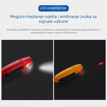 Elektronička zviždaljka USB punjiva, visoke glasnoće i svjetla (ABS, 95 g, Leisure, mogućnost prilagodbe)
