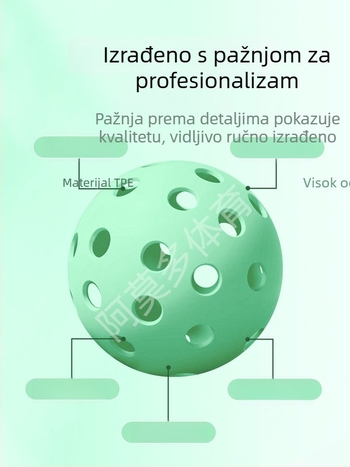 TPES pickleball lopta, 40 rupa, 25 g, unutarnji i vanjski trening