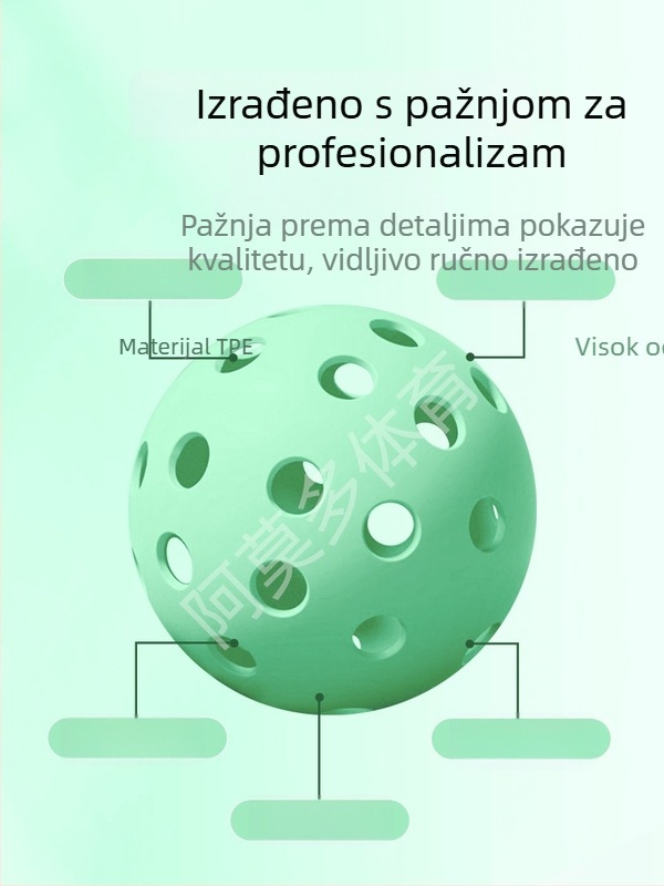 TPES pickleball lopta, 40 rupa, 25 g, unutarnji i vanjski trening