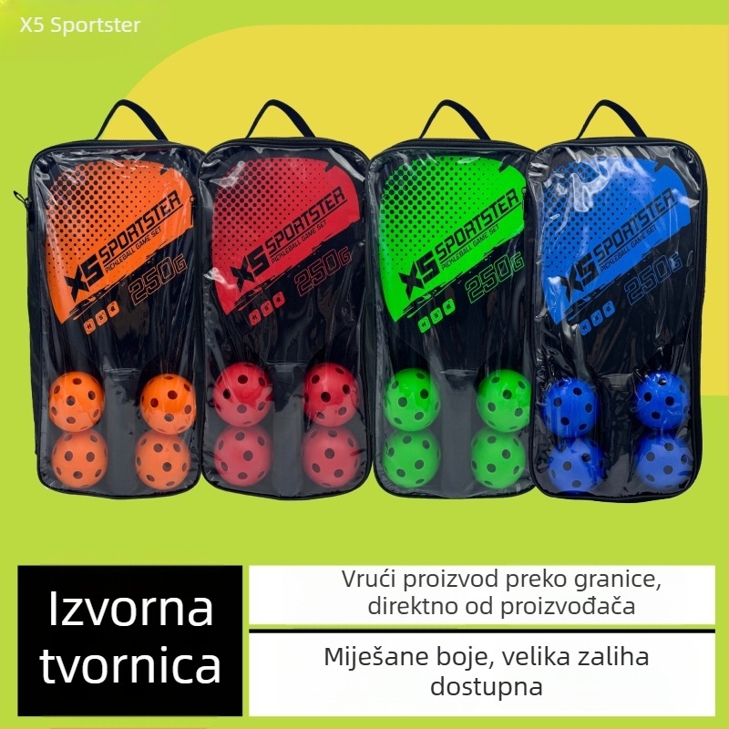 Set pickleball reketa – Burning Wings, 249 g, visokokvalitetno drvo topole