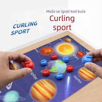 Stolni curling igra za obitelj — dva igrača, natjecateljska društvena igra, ABS materijal