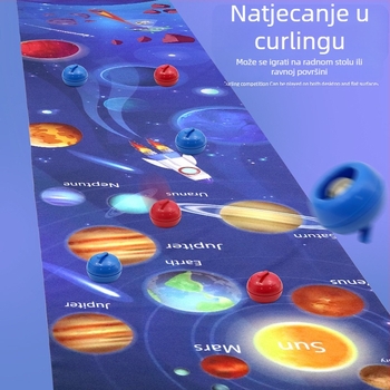 Stolni curling igra za obitelj — dva igrača, natjecateljska društvena igra, ABS materijal