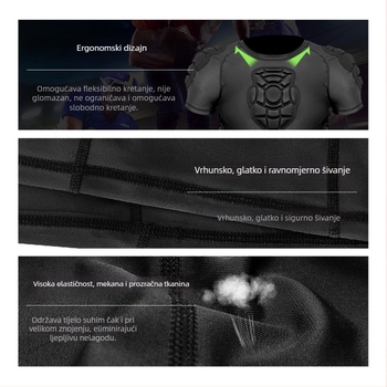 Kombinirana sportska zaštitna oprema za odrasle s EVA materijalom, zaštita struka i ramena, prikladna za košarku, nogomet, rugby i baseball