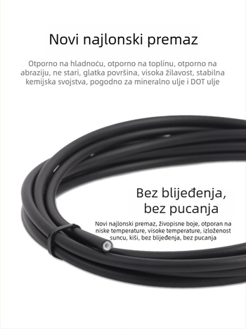 Set hidraulijskih kočnica za brdski bicikl s najlonskim opletkom i olivnim završecima