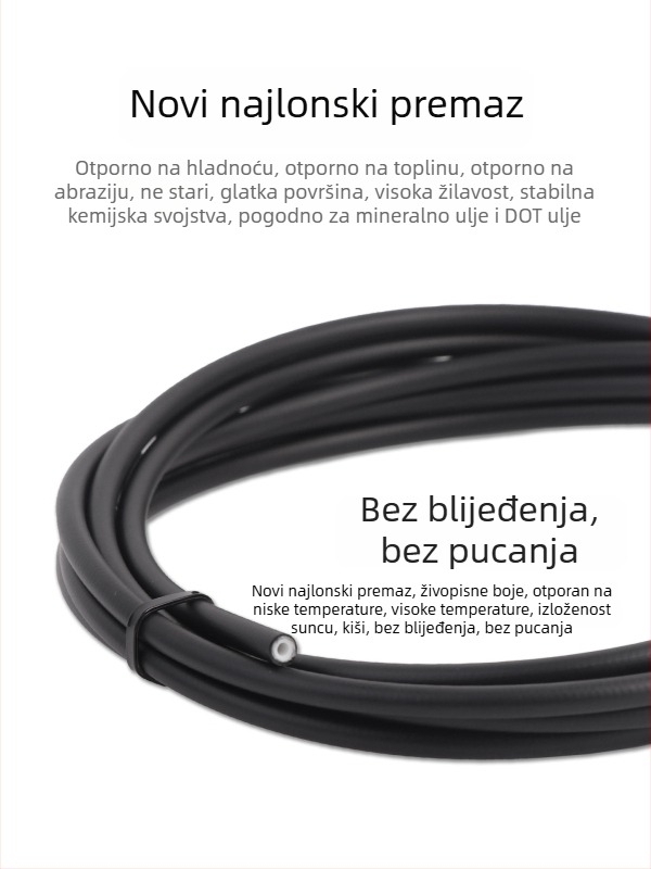Set hidraulijskih kočnica za brdski bicikl s najlonskim opletkom i olivnim završecima