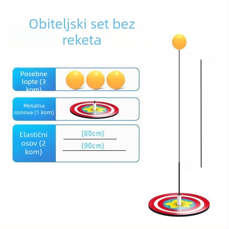 Trener stolnog tenisa – fiksni uređaj za samostalni i dvostruki trening