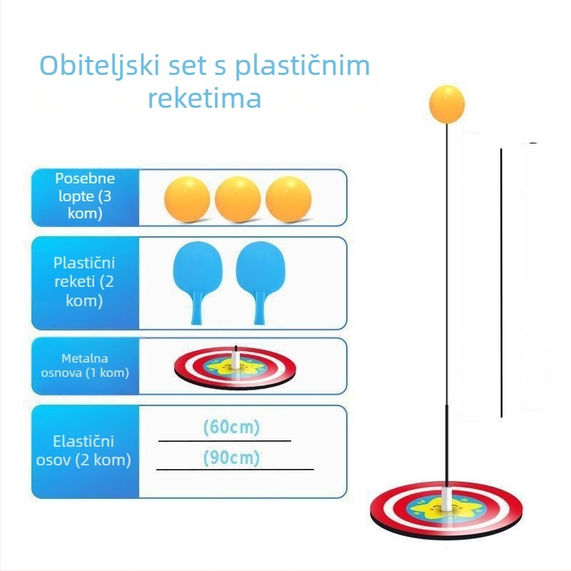 Trener stolnog tenisa – fiksni uređaj za samostalni i dvostruki trening