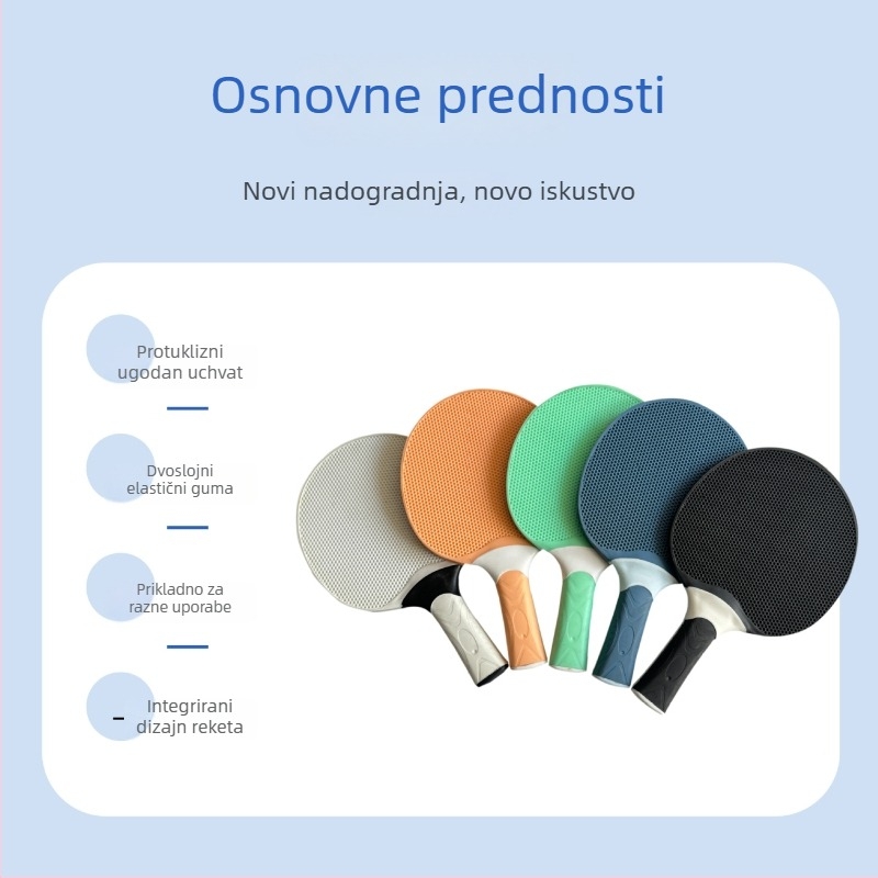 LONGLOVE stolni teniski reket s PE donjom pločom, guma s pozitivnim ljepilom, raketa tipa Shoot Straight, model AL1005906034