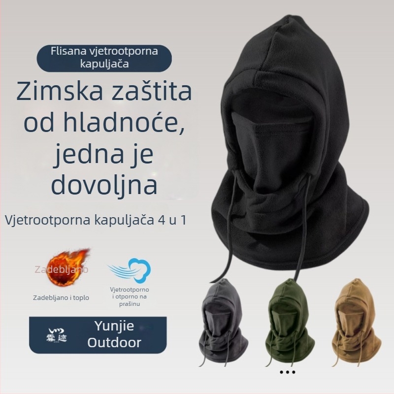 Topla balaklava s vjetrozaštitom za zimsko bicikliranje – unisex