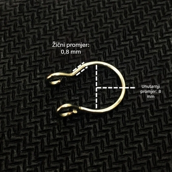 Set nosnih i usnih prstena – nehrđajući čelik, elektroplating, unisex, jednostavan stil, oblik Type C