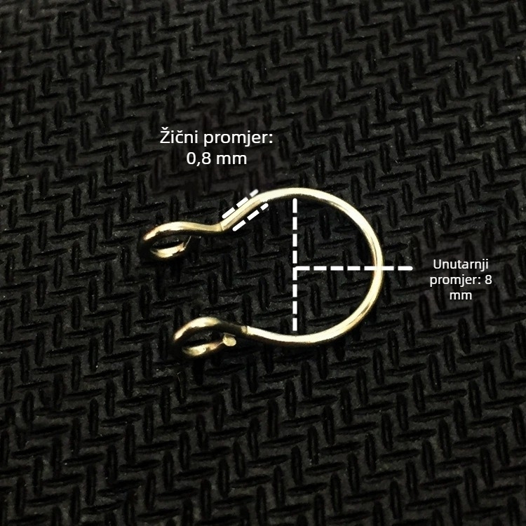 Set nosnih i usnih prstena – nehrđajući čelik, elektroplating, unisex, jednostavan stil, oblik Type C