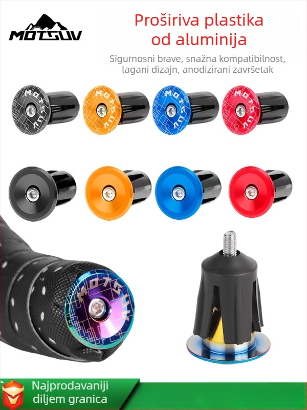 MOTSUV aluminijski utikač za proširenje upravljača bicikla — prilagodljivo, unisex, licencirana privatna oznaka