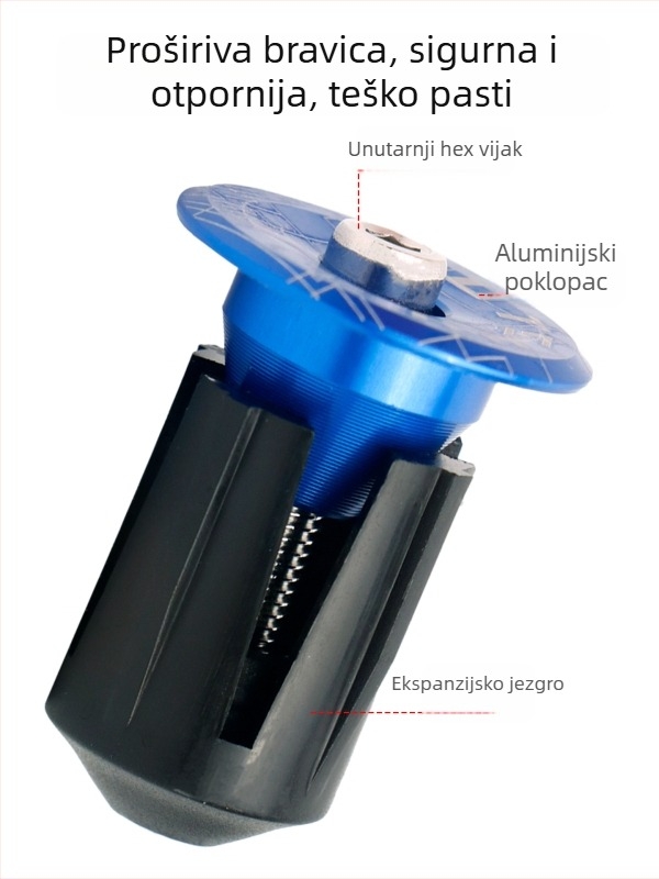 MOTSUV aluminijski utikač za proširenje upravljača bicikla — prilagodljivo, unisex, licencirana privatna oznaka