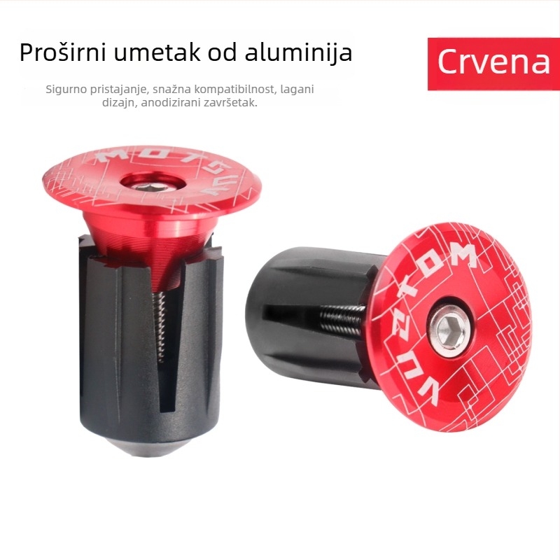 MOTSUV aluminijski utikač za proširenje upravljača bicikla — prilagodljivo, unisex, licencirana privatna oznaka