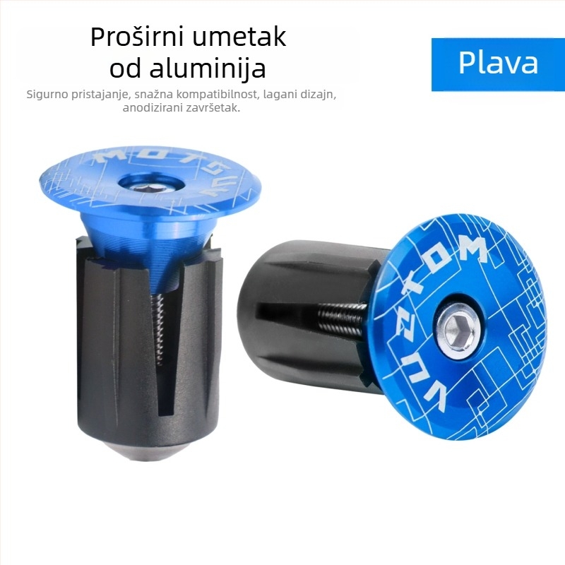 MOTSUV aluminijski utikač za proširenje upravljača bicikla — prilagodljivo, unisex, licencirana privatna oznaka