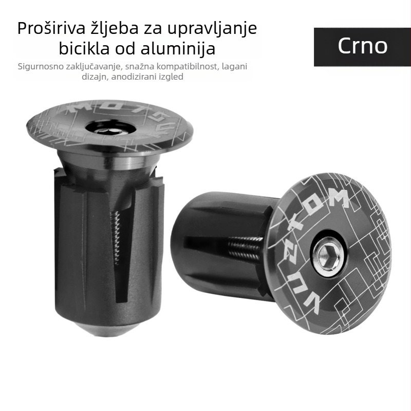 MOTSUV aluminijski utikač za proširenje upravljača bicikla — prilagodljivo, unisex, licencirana privatna oznaka
