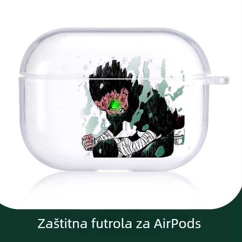 Kreativna prozirna zaštitna futrola za Apple AirPods Pro 2 s Bluetooth, AirPods 4. generacija, dizajn crtića s osvjetljenjem