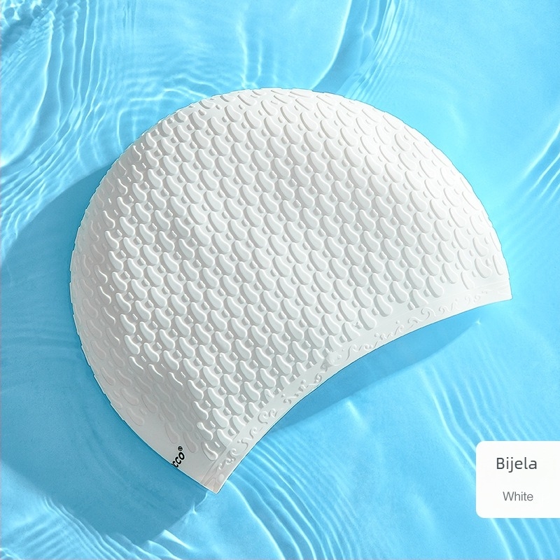 Silikonska kapa za plivanje za odrasle – vodootporna, prošireni dizajn mjehurića, zaštita ušiju