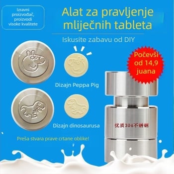 Ručna presa za sir s kalupom za kućnu upotrebu – 304 nehrđajući čelik, moderni minimalistički stil, stroj za proizvodnju sirnog praha